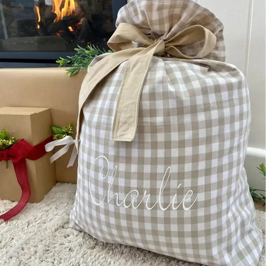 Gingham Santa Sack *PRE-ORDER
